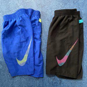 2 Pair NIKE big boys swim trunks